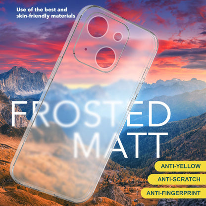 NALIA Ultra Slim Hardcase für iPhone 15 – Matt-Transparent & 0.3mm Dünn – PHANTOM (Dünnes Cover & Kamera-Vollschutz) – Marke aus Berlin