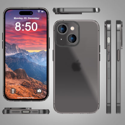 NALIA Ultra Slim Hardcase für iPhone 15 – Matt-Transparent & 0.3mm Dünn – PHANTOM (Dünnes Cover & Kamera-Vollschutz) – Marke aus Berlin