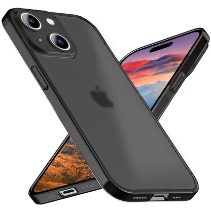 NALIA Ultra Slim Hardcase für iPhone 15 Plus – Matt-Transparent & 0.3mm Dünn – PHANTOM (Dünnes Cover & Kamera-Vollschutz) – Marke aus Berlin