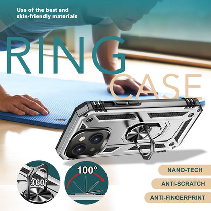 NALIA Panzerhülle für iPhone 15 – Ring-Ständer 360° & Magnet-Halterung Kompatibel – RINGDEFEND (Stoßfestes Outdoor Case) – Marke aus Berlin