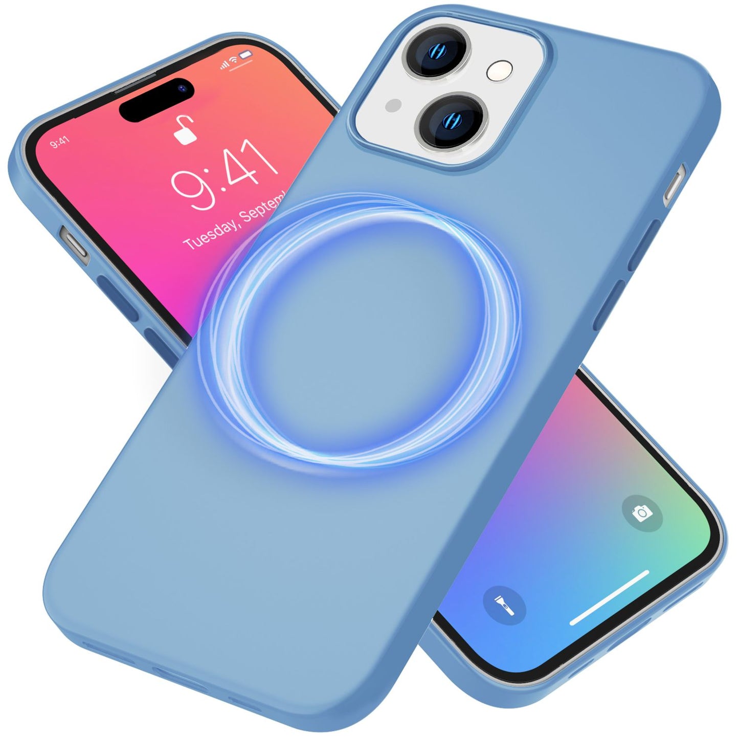 NALIA Magnet Silikonhülle für iPhone 15 – MagSafe kompatibel & Liquid Silicone – SLIQ (Soft-Touch Schutz & Mikrofaser Innen) – Marke aus Berlin