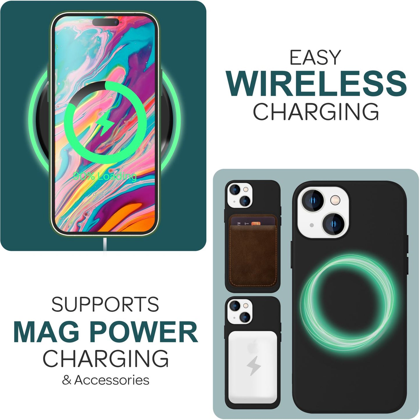 NALIA Magnet Silikonhülle für iPhone 15 – MagSafe kompatibel & Liquid Silicone – SLIQ (Soft-Touch Schutz & Mikrofaser Innen) – Marke aus Berlin