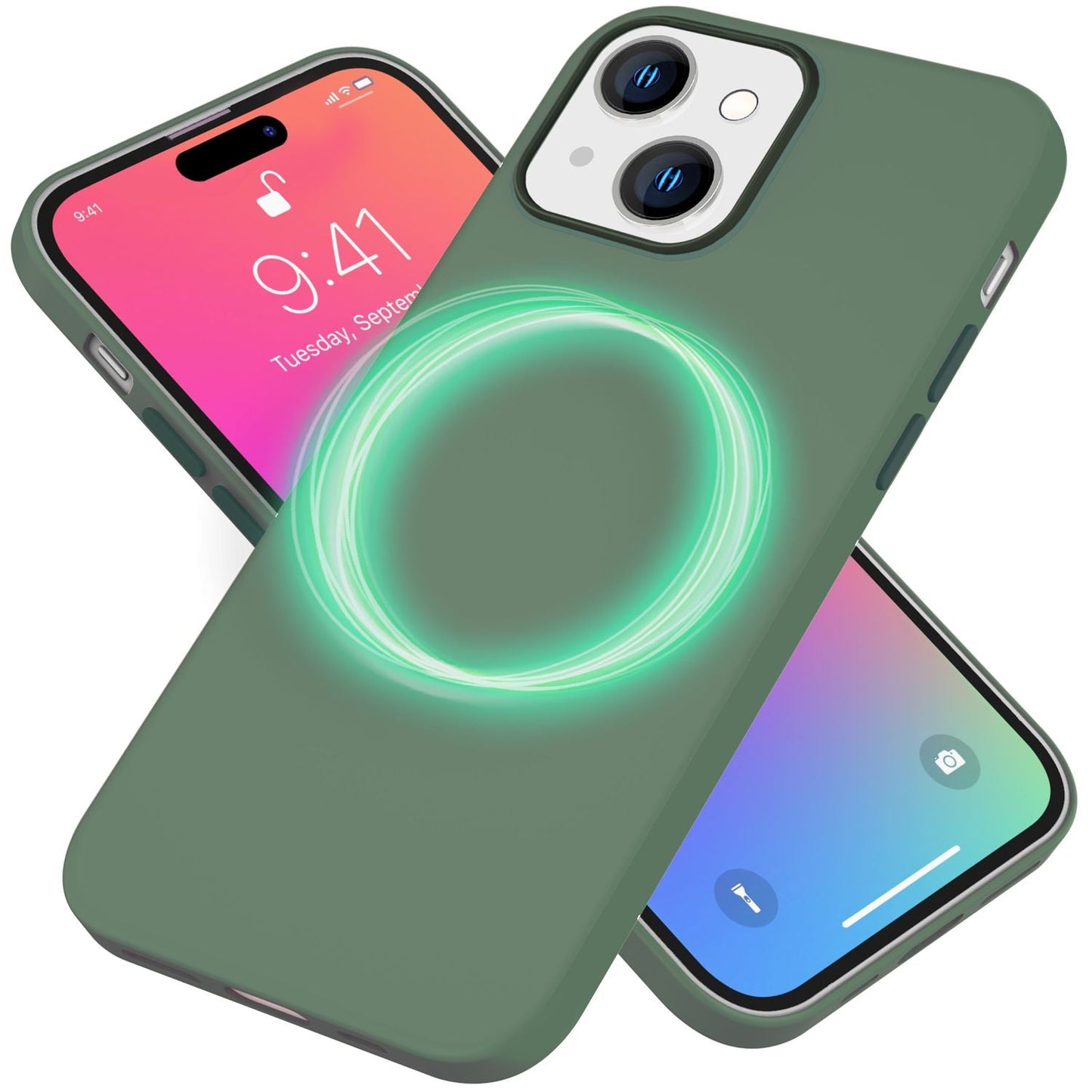 NALIA Magnet Silikonhülle für iPhone 15 Plus – MagSafe kompatibel & Liquid Silicone – SLIQ (Soft-Touch Schutz & Mikrofaser Innen) – Marke aus Berlin