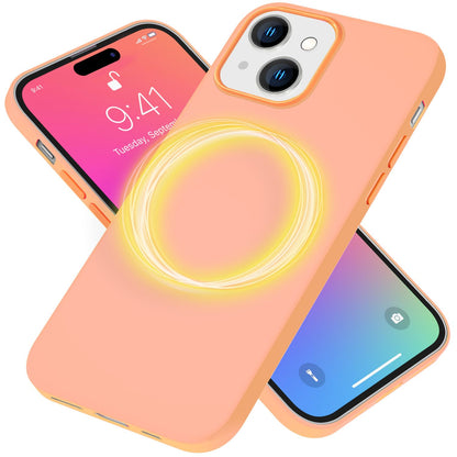 NALIA Magnet Silikonhülle für iPhone 15 Plus – MagSafe kompatibel & Liquid Silicone – SLIQ (Soft-Touch Schutz & Mikrofaser Innen) – Marke aus Berlin