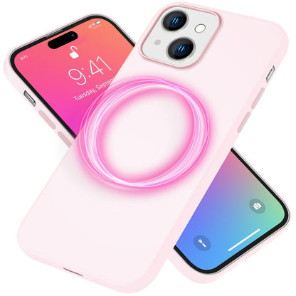 NALIA Magnet Silikonhülle für iPhone 15 Plus – MagSafe kompatibel & Liquid Silicone – SLIQ (Soft-Touch Schutz & Mikrofaser Innen) – Marke aus Berlin