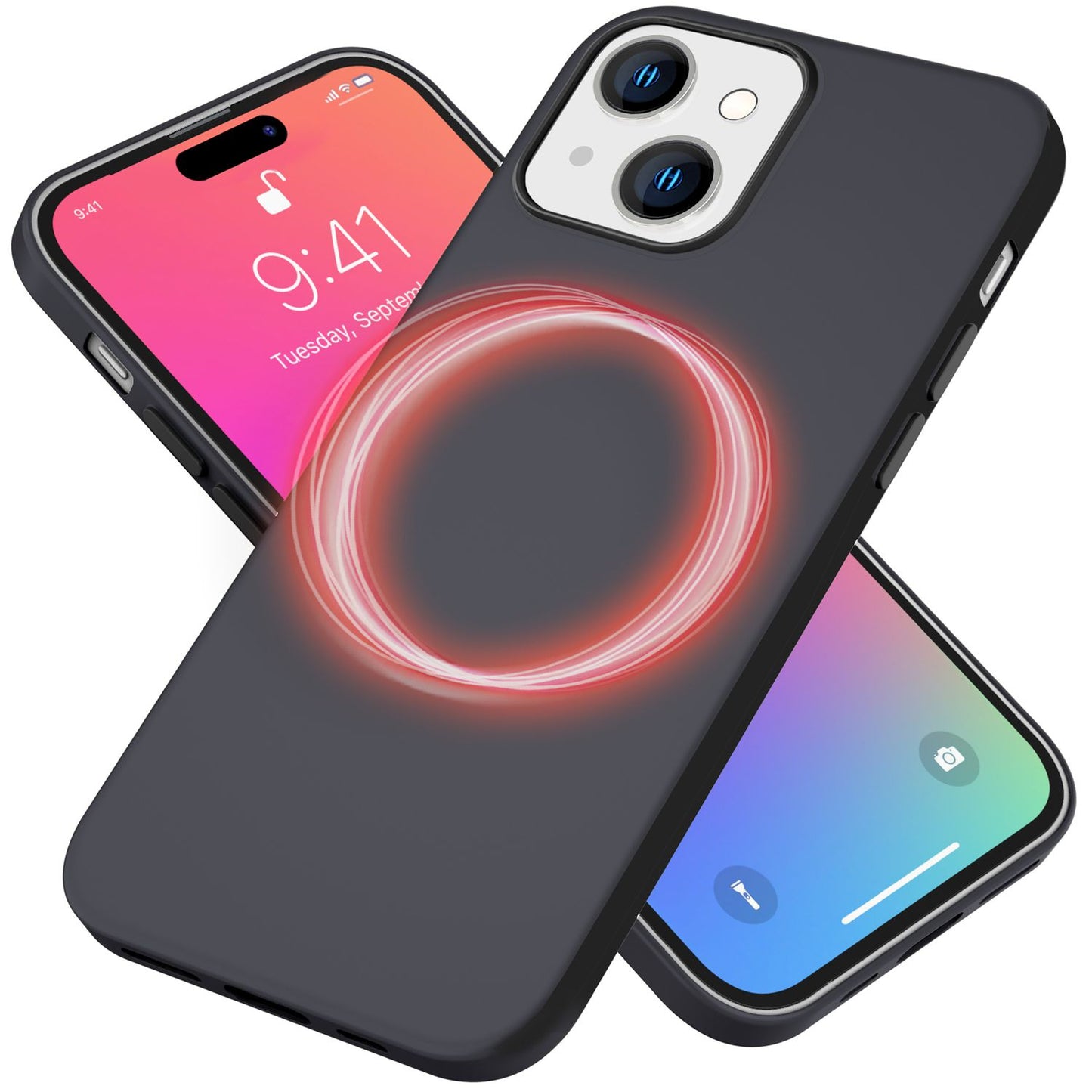 NALIA Magnet Silikonhülle für iPhone 15 Plus – MagSafe kompatibel & Liquid Silicone – SLIQ (Soft-Touch Schutz & Mikrofaser Innen) – Marke aus Berlin