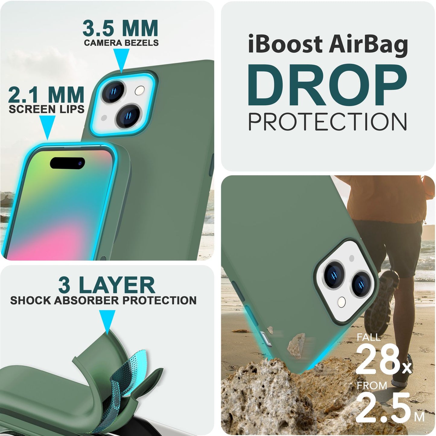 NALIA Magnet Silikonhülle für iPhone 15 Plus – MagSafe kompatibel & Liquid Silicone – SLIQ (Soft-Touch Schutz & Mikrofaser Innen) – Marke aus Berlin