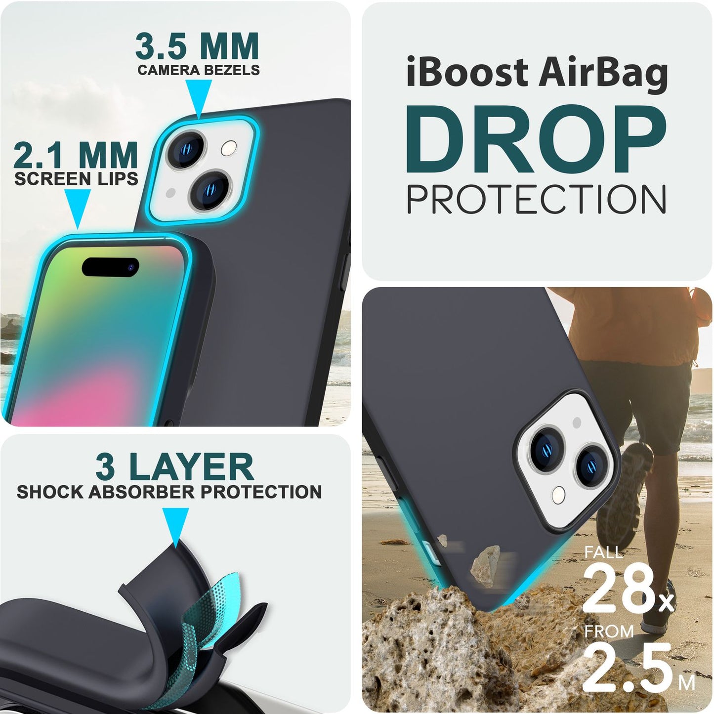 NALIA Magnet Silikonhülle für iPhone 15 Plus – MagSafe kompatibel & Liquid Silicone – SLIQ (Soft-Touch Schutz & Mikrofaser Innen) – Marke aus Berlin