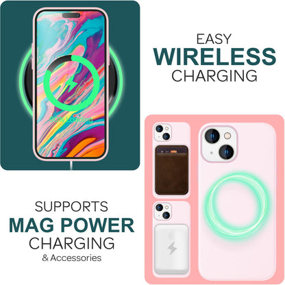 NALIA Magnet Silikonhülle für iPhone 15 Plus – MagSafe kompatibel & Liquid Silicone – SLIQ (Soft-Touch Schutz & Mikrofaser Innen) – Marke aus Berlin