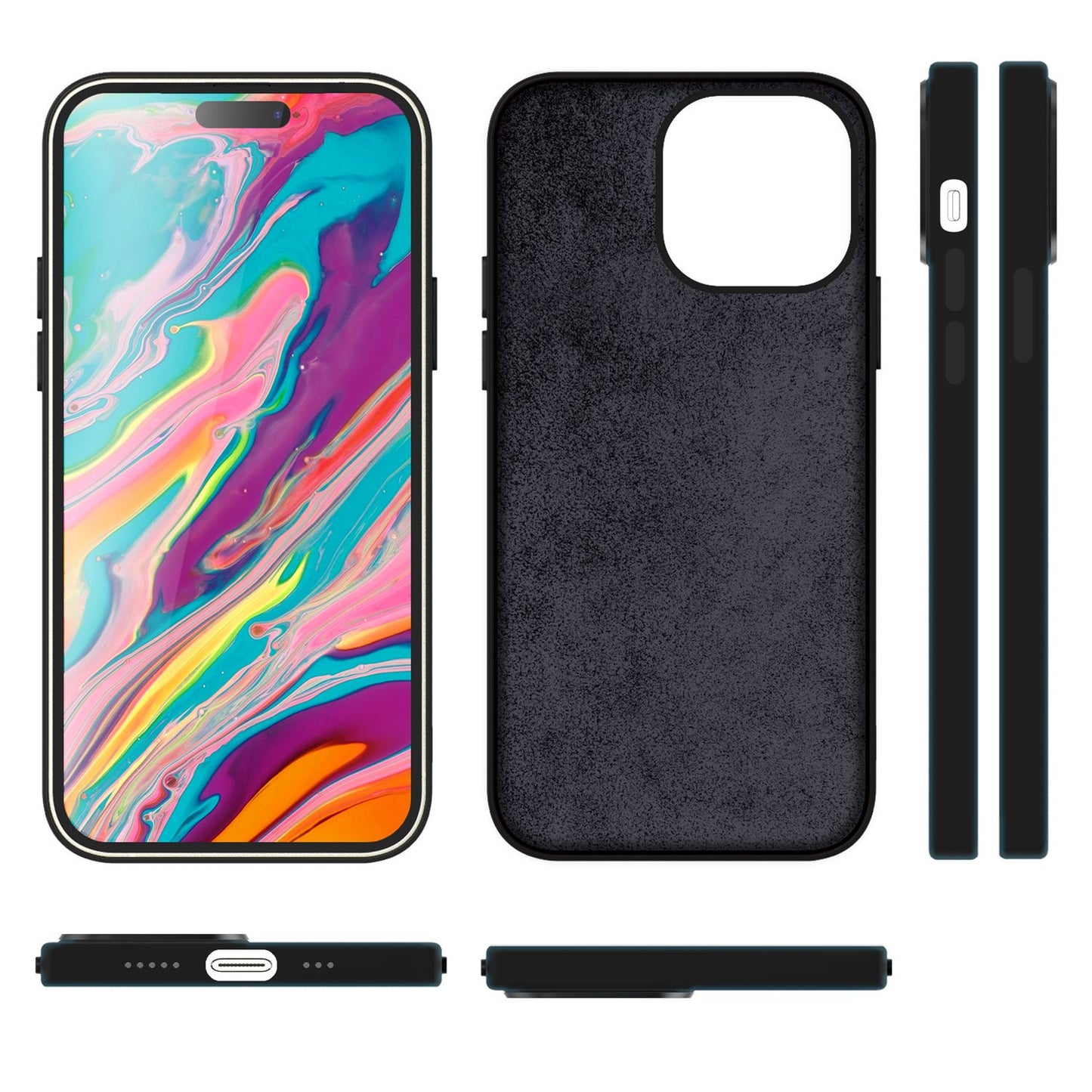 NALIA Magnet Silikonhülle für iPhone 15 Plus – MagSafe kompatibel & Liquid Silicone – SLIQ (Soft-Touch Schutz & Mikrofaser Innen) – Marke aus Berlin