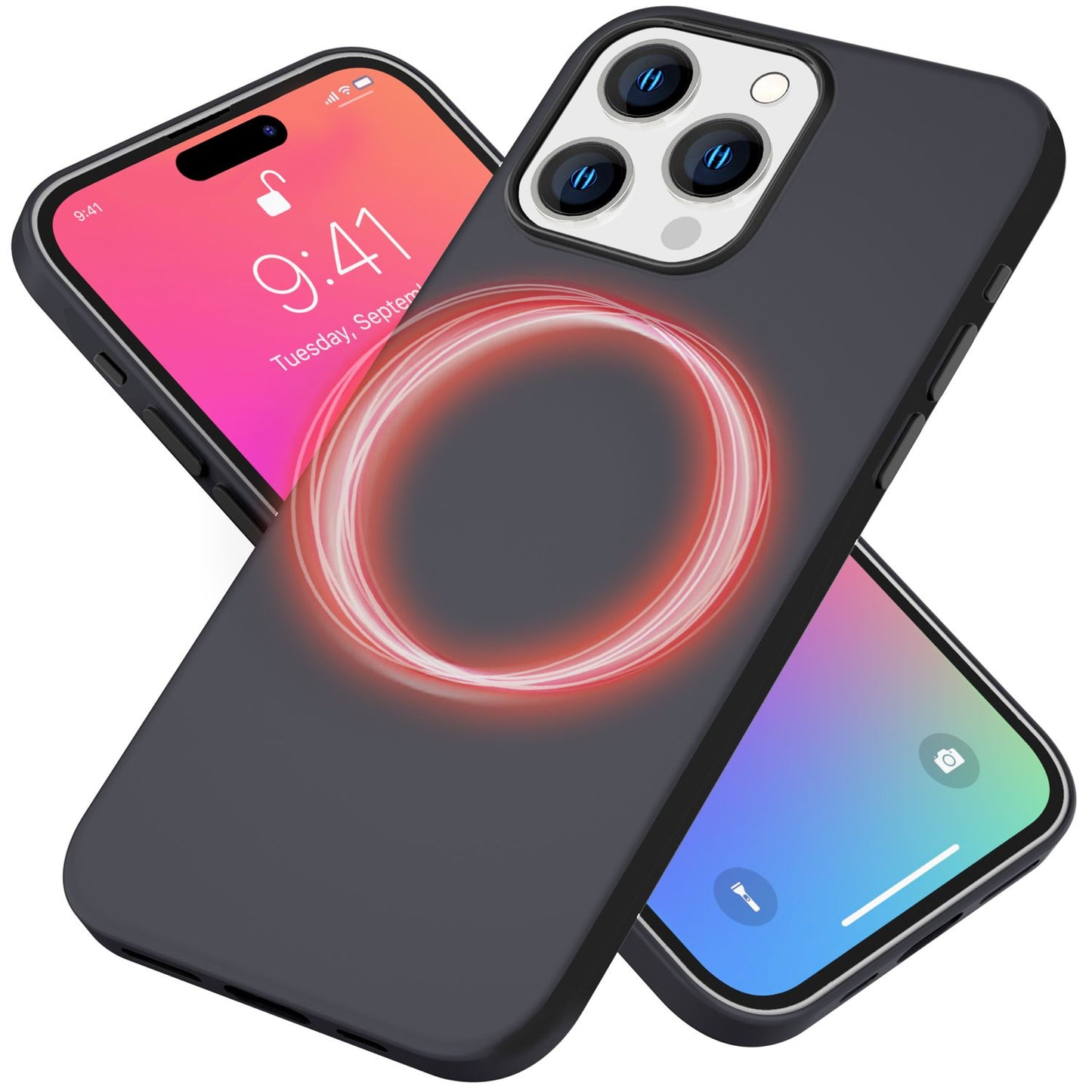NALIA Magnet Silikonhülle für iPhone 15 Pro – MagSafe kompatibel & Liquid Silicone – SLIQ (Soft-Touch Schutz & Mikrofaser Innen) – Marke aus Berlin