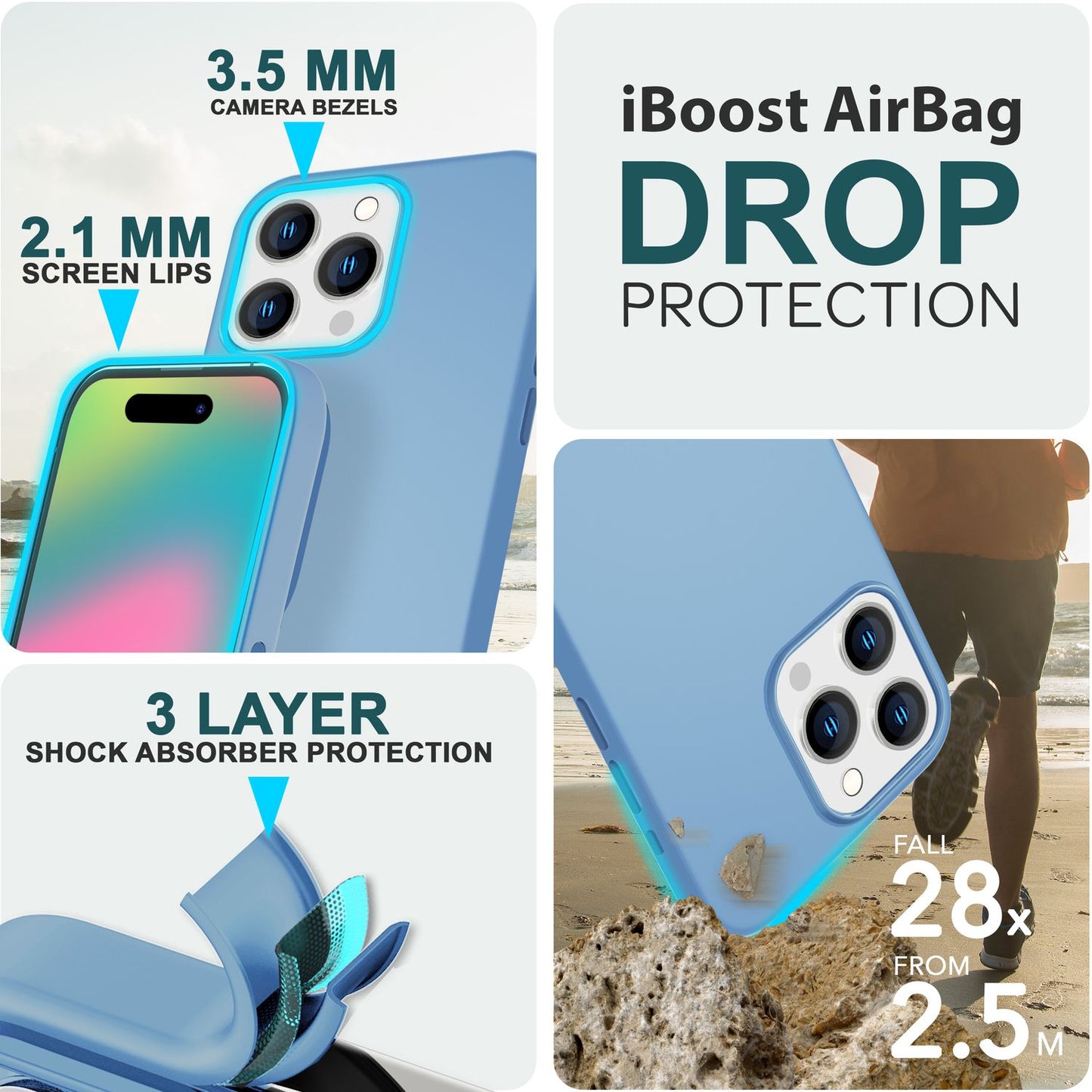 NALIA Magnet Silikonhülle für iPhone 15 Pro – MagSafe kompatibel & Liquid Silicone – SLIQ (Soft-Touch Schutz & Mikrofaser Innen) – Marke aus Berlin
