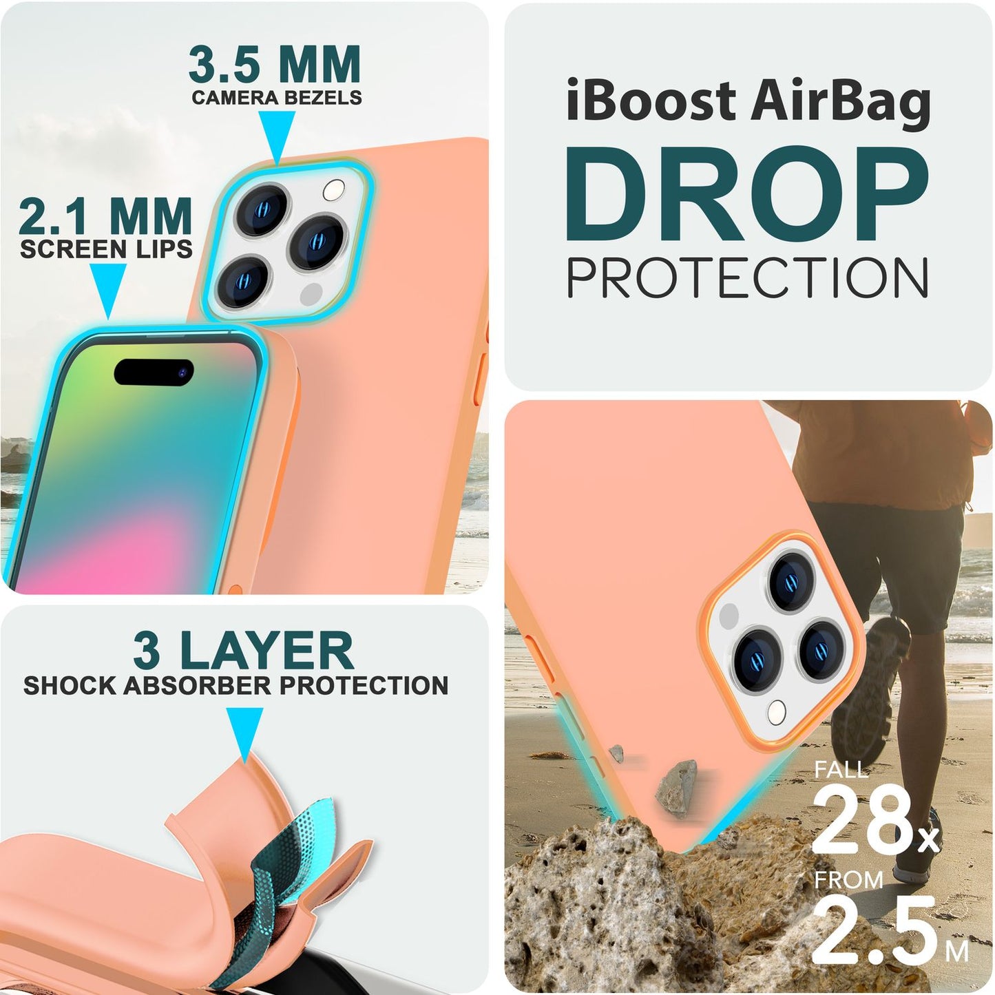 NALIA Magnet Silikonhülle für iPhone 15 Pro – MagSafe kompatibel & Liquid Silicone – SLIQ (Soft-Touch Schutz & Mikrofaser Innen) – Marke aus Berlin