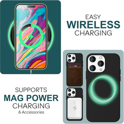 NALIA Magnet Silikonhülle für iPhone 15 Pro – MagSafe kompatibel & Liquid Silicone – SLIQ (Soft-Touch Schutz & Mikrofaser Innen) – Marke aus Berlin