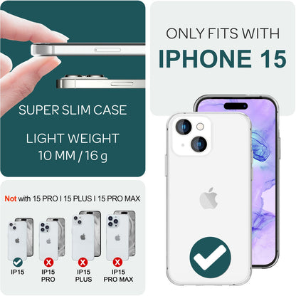 NALIA 360° Hülle für iPhone 15 – Vorne & Hinten Schutz – 360GUARD (Full-Body Case) – Marke aus Berlin