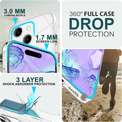 NALIA 360° Hülle für iPhone 15 – Vorne & Hinten Schutz – 360GUARD (Full-Body Case) – Marke aus Berlin