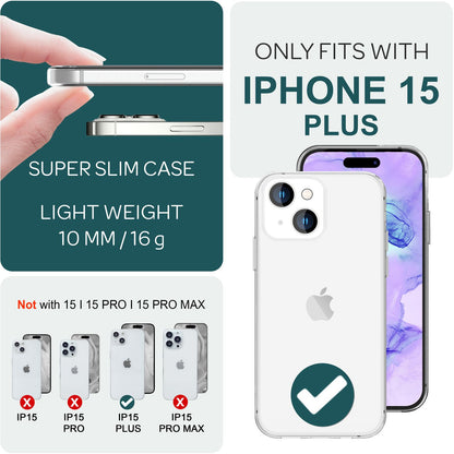 NALIA 360° Hülle für iPhone 15 Plus – Vorne & Hinten Schutz – 360GUARD (Full-Body Case) – Marke aus Berlin