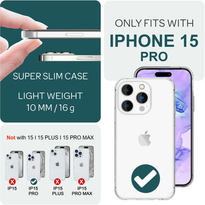 NALIA 360° Hülle für iPhone 15 Pro – Vorne & Hinten Schutz – 360GUARD (Full-Body Case) – Marke aus Berlin