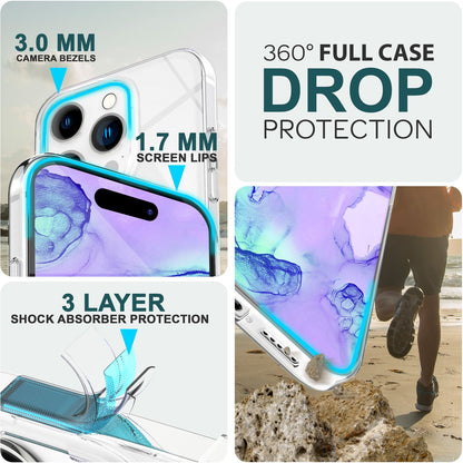NALIA 360° Hülle für iPhone 15 Pro – Vorne & Hinten Schutz – 360GUARD (Full-Body Case) – Marke aus Berlin