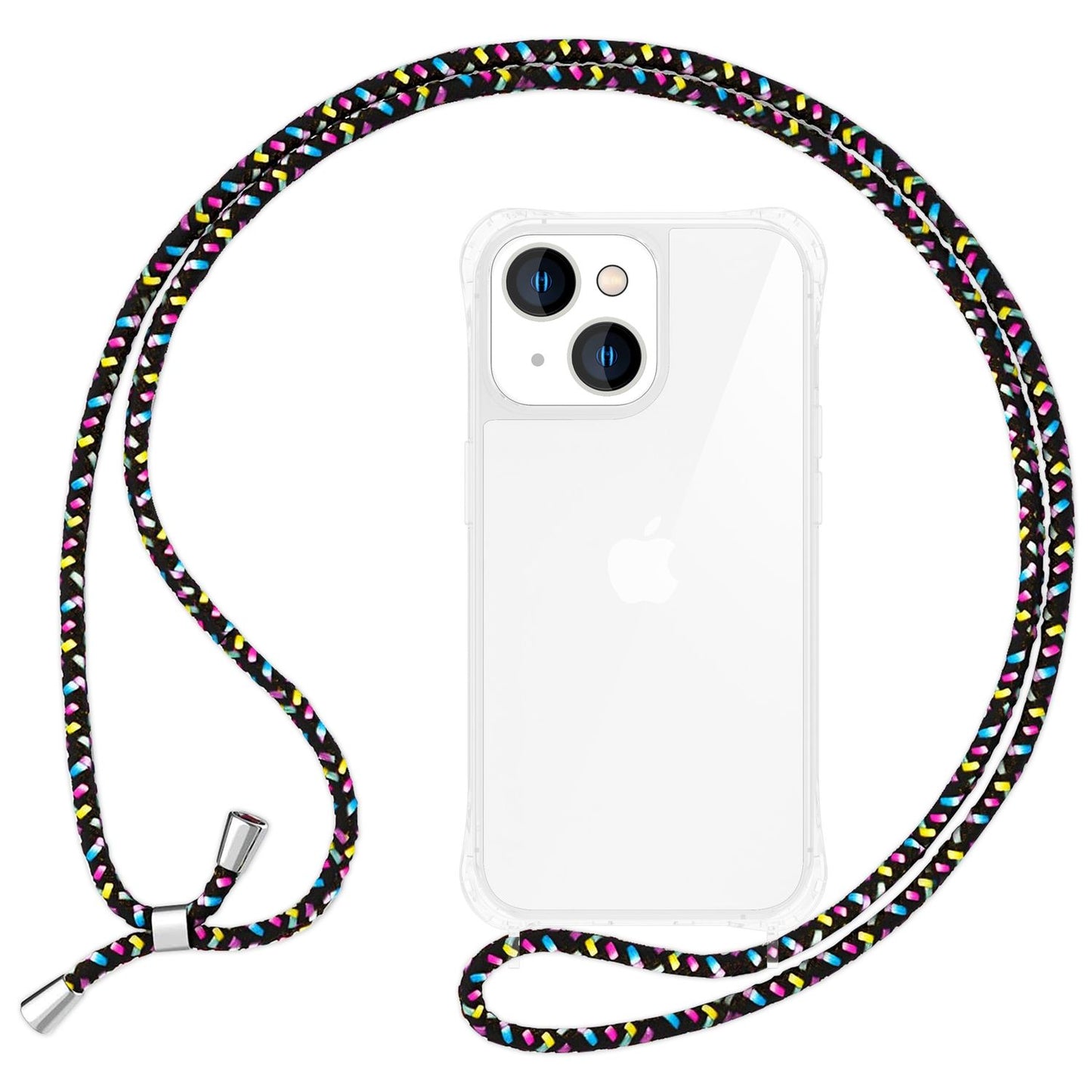 NALIA Handykette für iPhone 15 – Transparentes Hybrid-Case & Band – HANGIT PRO (Anti-Gelb Rückseite & Verstellbar) – Marke aus Berlin