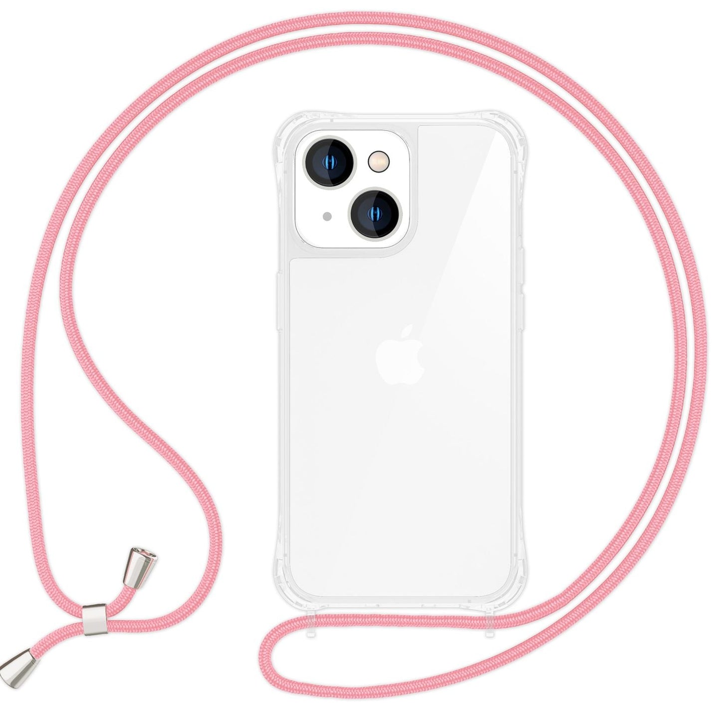 NALIA Handykette für iPhone 15 Plus – Transparentes Hybrid-Case & Band – HANGIT PRO (Anti-Gelb Rückseite & Verstellbar) – Marke aus Berlin