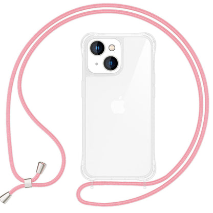 NALIA Handykette für iPhone 15 Plus – Transparentes Hybrid-Case & Band – HANGIT PRO (Anti-Gelb Rückseite & Verstellbar) – Marke aus Berlin