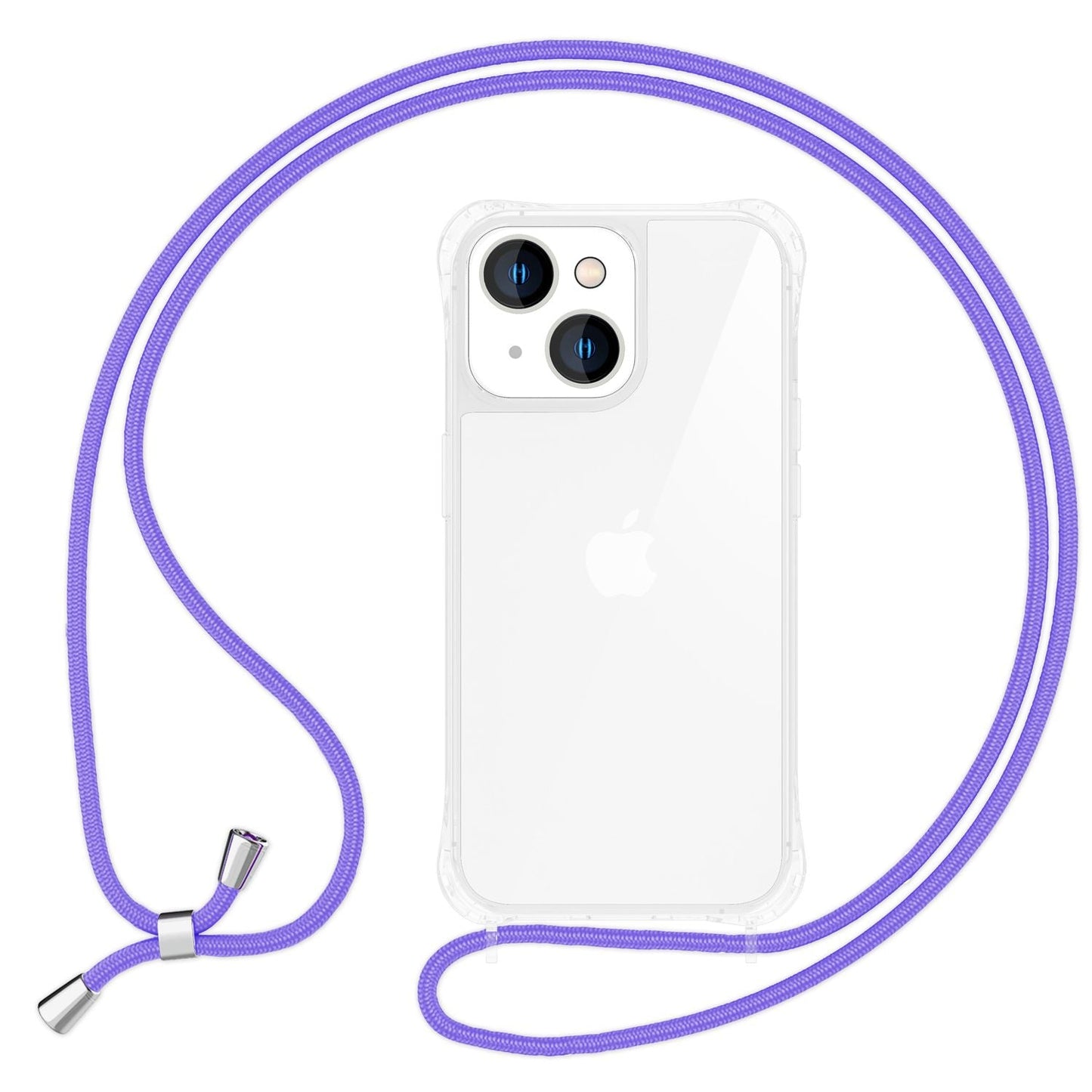 NALIA Handykette für iPhone 15 Plus – Transparentes Hybrid-Case & Band – HANGIT PRO (Anti-Gelb Rückseite & Verstellbar) – Marke aus Berlin