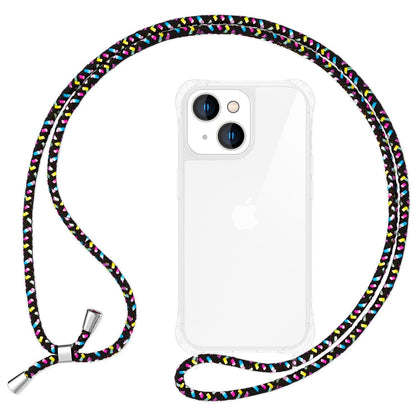 NALIA Handykette für iPhone 15 Plus – Transparentes Hybrid-Case & Band – HANGIT PRO (Anti-Gelb Rückseite & Verstellbar) – Marke aus Berlin