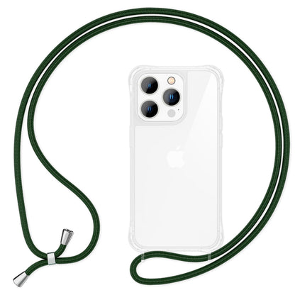 NALIA Handykette für iPhone 15 Pro – Transparentes Hybrid-Case & Band – HANGIT PRO (Anti-Gelb Rückseite & Verstellbar) – Marke aus Berlin