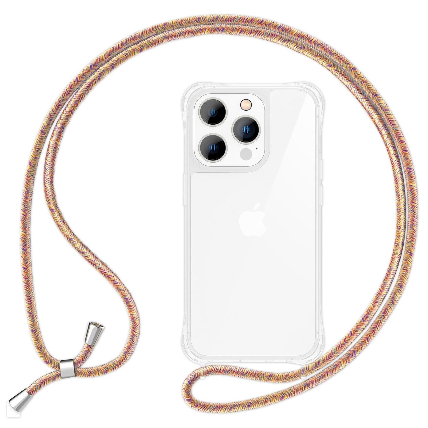 NALIA Handykette für iPhone 15 Pro – Transparentes Hybrid-Case & Band – HANGIT PRO (Anti-Gelb Rückseite & Verstellbar) – Marke aus Berlin