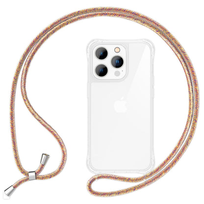NALIA Handykette für iPhone 15 Pro – Transparentes Hybrid-Case & Band – HANGIT PRO (Anti-Gelb Rückseite & Verstellbar) – Marke aus Berlin