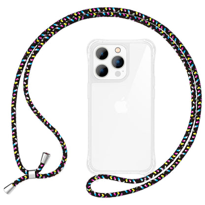 NALIA Handykette für iPhone 15 Pro Max – Transparentes Hybrid-Case & Band – HANGIT PRO (Anti-Gelb Rückseite & Verstellbar) – Marke aus Berlin