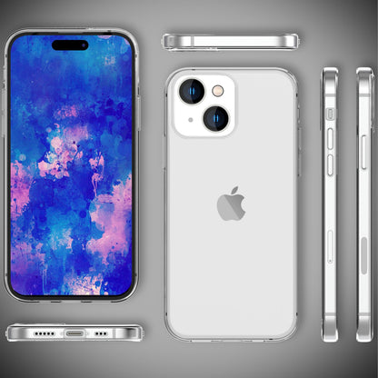 NALIA Transparente Silikonhülle für iPhone 15 – Anti-Gelb & Rutschfest – GLAZE (Handyhülle Kristallklar, Schlank & Stoßfest) – Marke aus Berlin