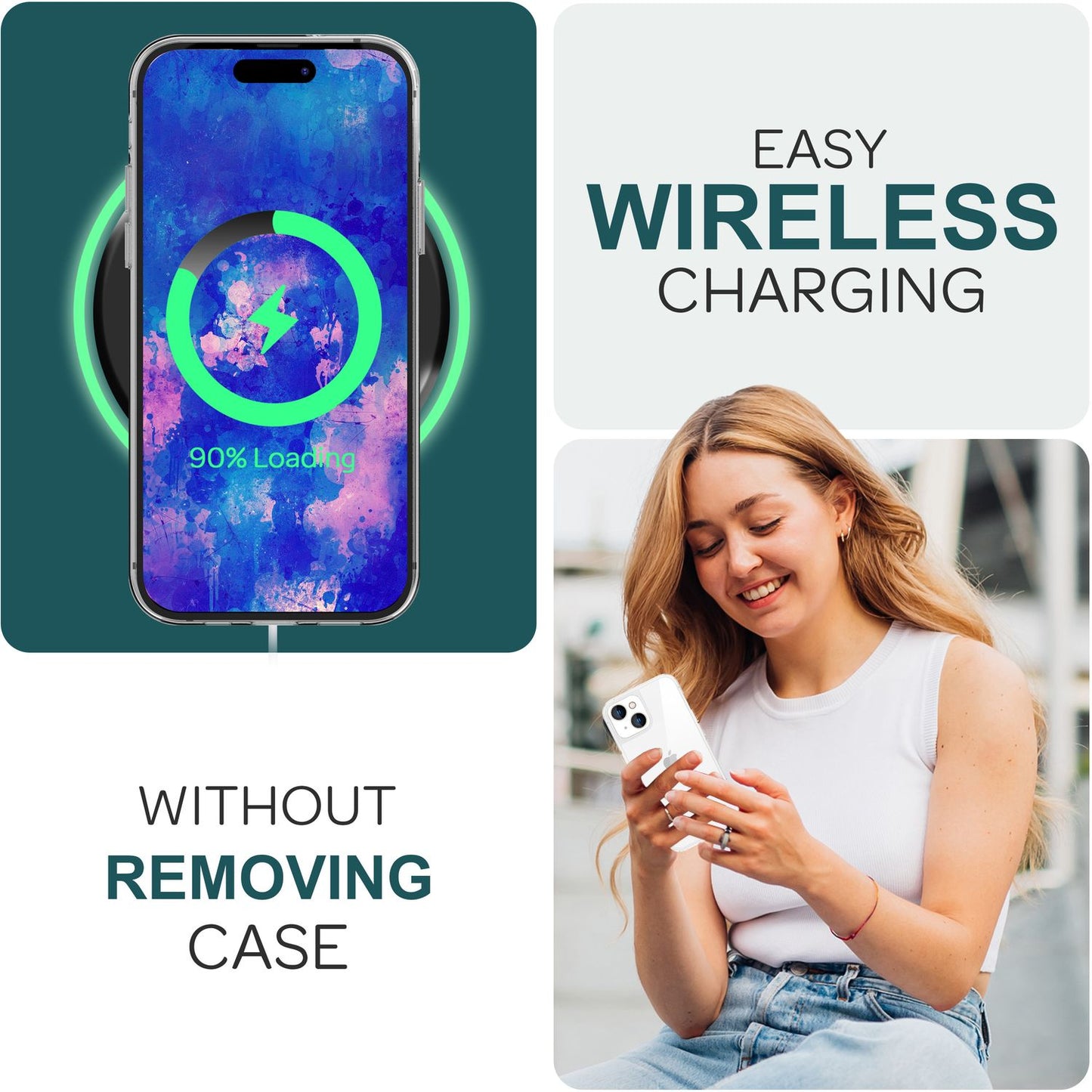 NALIA Transparente Silikonhülle für iPhone 15 Plus – Anti-Gelb & Rutschfest – GLAZE (Handyhülle Kristallklar, Schlank & Stoßfest) – Marke aus Berlin