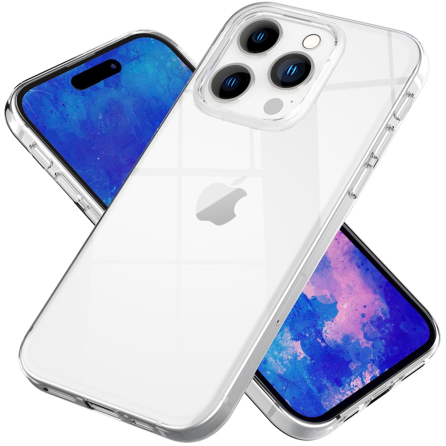 NALIA Transparente Silikonhülle für iPhone 15 Pro Max – Anti-Gelb & Rutschfest – GLAZE (Handyhülle Kristallklar, Schlank & Stoßfest) – Marke aus Berlin