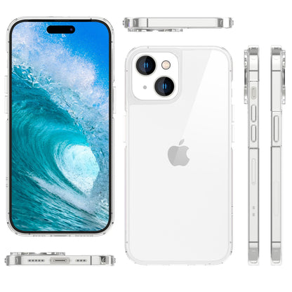 NALIA Transparente Hülle für iPhone 15 – Anti-Gelb & Stoßfest – BLYSS (Rückseite in Glas-Optik) – Marke aus Berlin