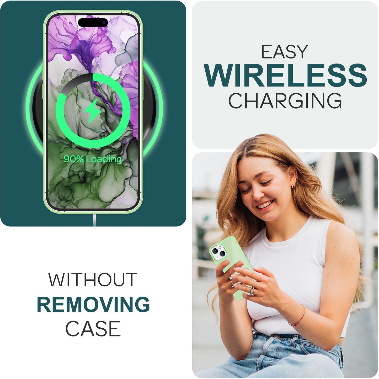 NALIA Matte Handyhülle für iPhone 15 – Stoßfester Silikon-Rahmen & Semi-Transparent – FUZION (Anti-Fingerprint Case) – Marke aus Berlin