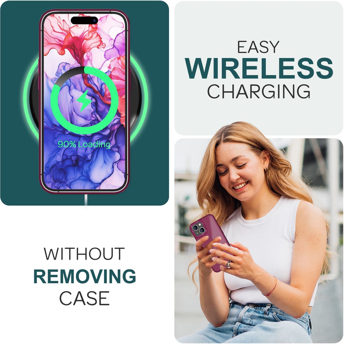 NALIA Matte Handyhülle für iPhone 15 – Stoßfester Silikon-Rahmen & Semi-Transparent – FUZION (Anti-Fingerprint Case) – Marke aus Berlin