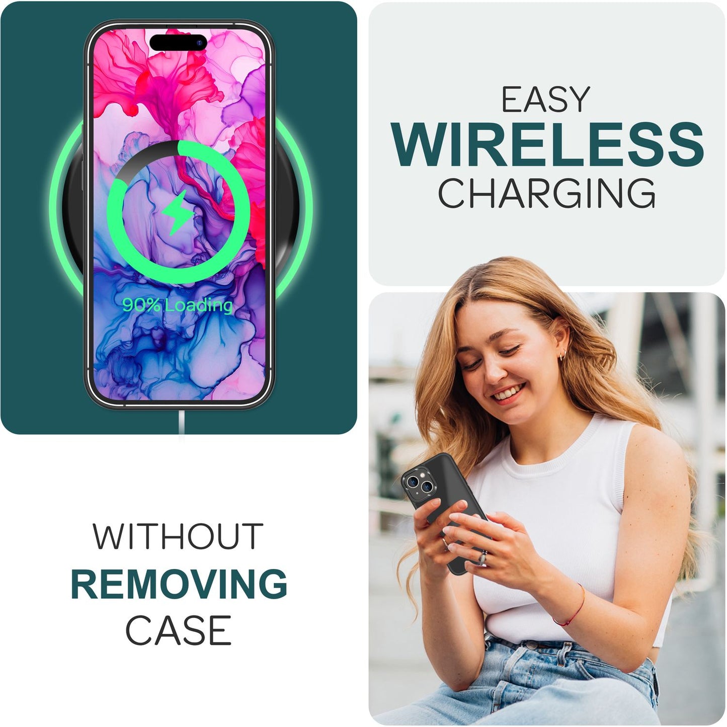 NALIA Matte Handyhülle für iPhone 15 – Stoßfester Silikon-Rahmen & Semi-Transparent – FUZION (Anti-Fingerprint Case) – Marke aus Berlin