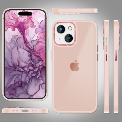 NALIA Matte Handyhülle für iPhone 15 Plus – Stoßfester Silikon-Rahmen & Semi-Transparent – FUZION (Anti-Fingerprint Case) – Marke aus Berlin