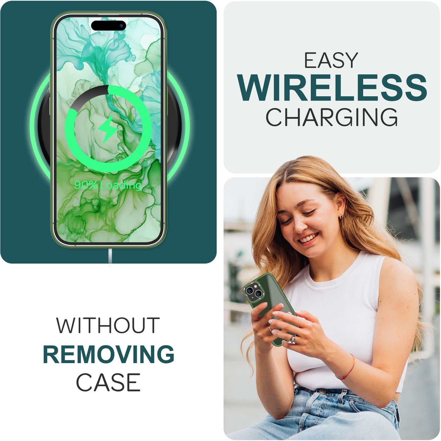 NALIA Matte Handyhülle für iPhone 15 Plus – Stoßfester Silikon-Rahmen & Semi-Transparent – FUZION (Anti-Fingerprint Case) – Marke aus Berlin