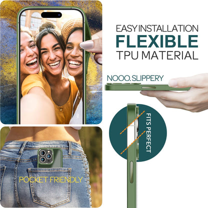 NALIA Matte Handyhülle für iPhone 15 Pro – Stoßfester Silikon-Rahmen & Semi-Transparent – FUZION (Anti-Fingerprint Case) – Marke aus Berlin