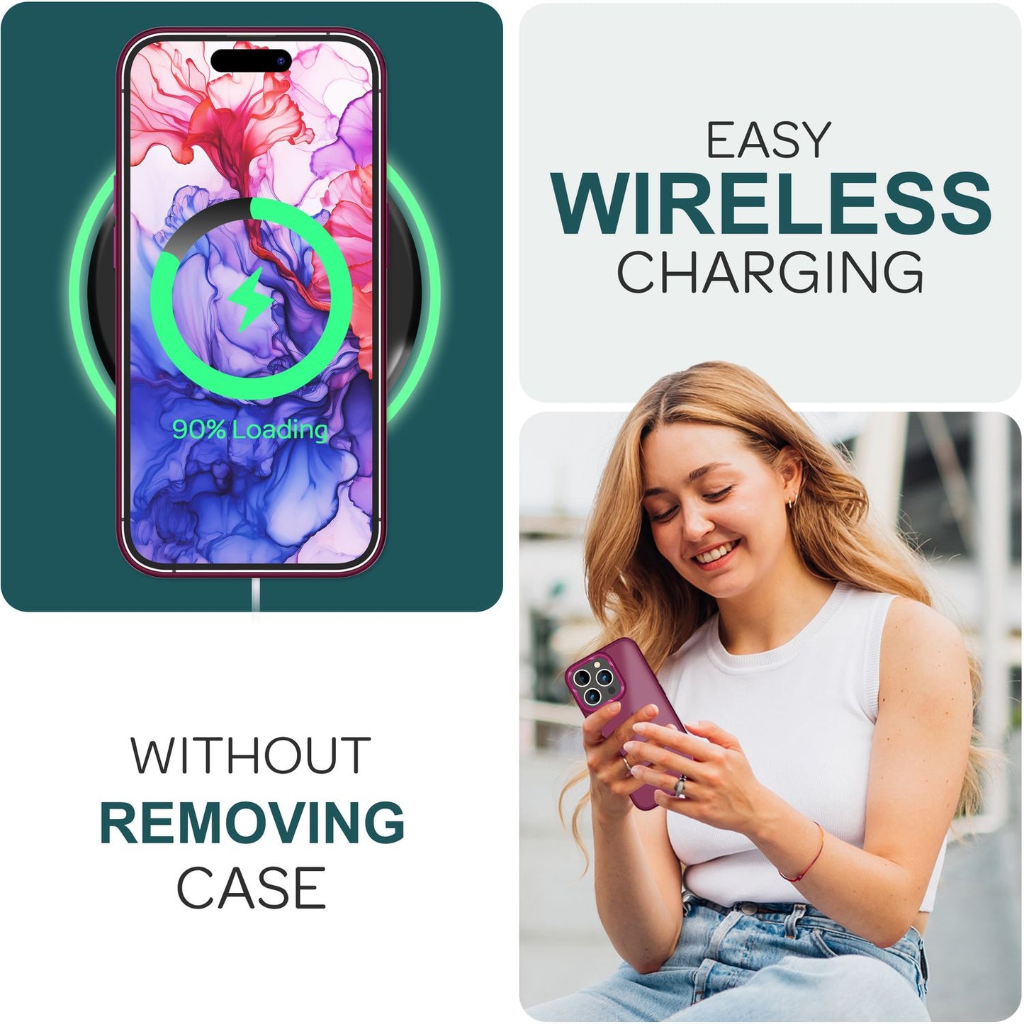 NALIA Matte Handyhülle für iPhone 15 Pro Max – Stoßfester Silikon-Rahmen & Semi-Transparent – FUZION (Anti-Fingerprint Case) – Marke aus Berlin