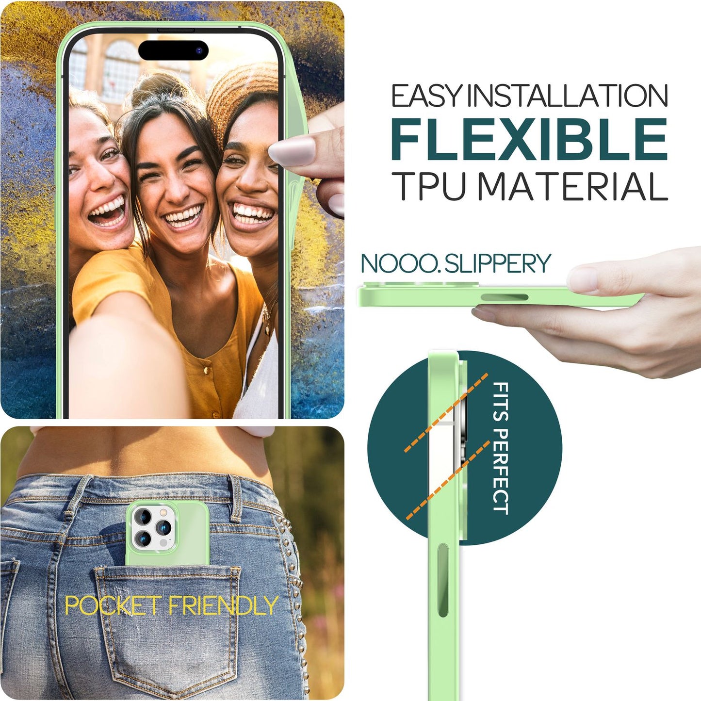 NALIA Matte Handyhülle für iPhone 15 Pro Max – Stoßfester Silikon-Rahmen & Semi-Transparent – FUZION (Anti-Fingerprint Case) – Marke aus Berlin