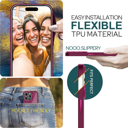 NALIA Matte Handyhülle für iPhone 15 Pro Max – Stoßfester Silikon-Rahmen & Semi-Transparent – FUZION (Anti-Fingerprint Case) – Marke aus Berlin