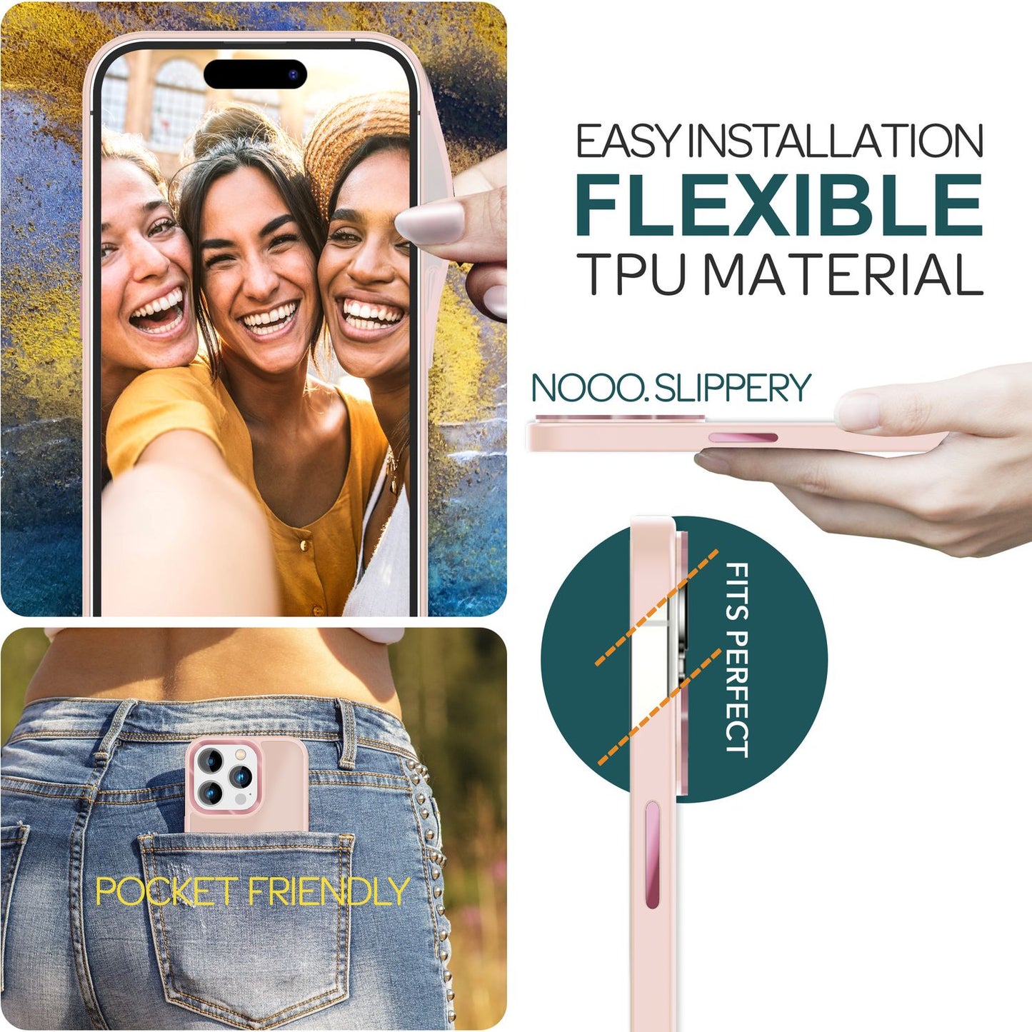 NALIA Matte Handyhülle für iPhone 15 Pro Max – Stoßfester Silikon-Rahmen & Semi-Transparent – FUZION (Anti-Fingerprint Case) – Marke aus Berlin