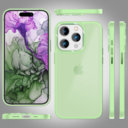 NALIA Matte Handyhülle für iPhone 15 Pro Max – Stoßfester Silikon-Rahmen & Semi-Transparent – FUZION (Anti-Fingerprint Case) – Marke aus Berlin