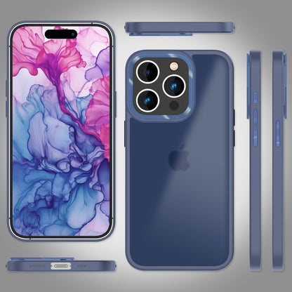 NALIA Matte Handyhülle für iPhone 15 Pro Max – Stoßfester Silikon-Rahmen & Semi-Transparent – FUZION (Anti-Fingerprint Case) – Marke aus Berlin