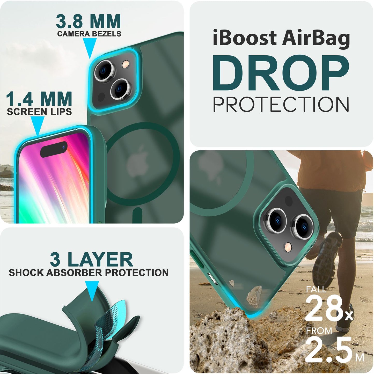 NALIA Magnet-Case für iPhone 15 – Matt-Transparent & MagSafe Kompatibel – MATTEX (Rutschfest, Stoßfest & Anti-Fingerabdruck) – Marke aus Berlin