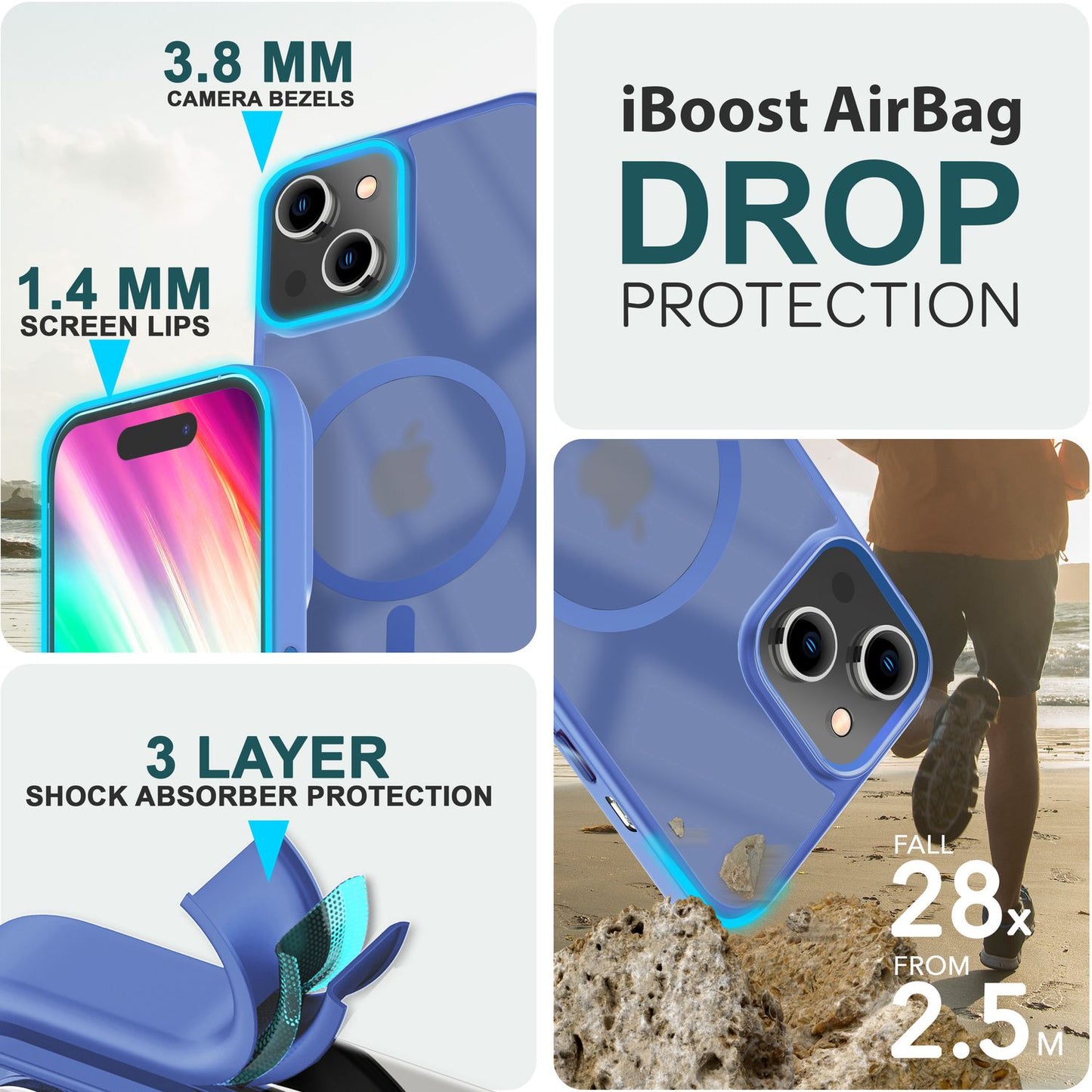 NALIA Magnet-Case für iPhone 15 – Matt-Transparent & MagSafe Kompatibel – MATTEX (Rutschfest, Stoßfest & Anti-Fingerabdruck) – Marke aus Berlin